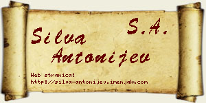 Silva Antonijev vizit kartica